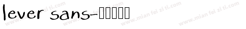 lever sans字体转换